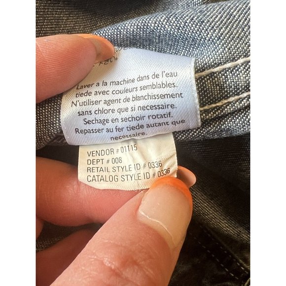 VTG Eddie Bauer Denim Vest Womens Size XS Button Sleeveless Pockets 90s - Picture 14 of 14